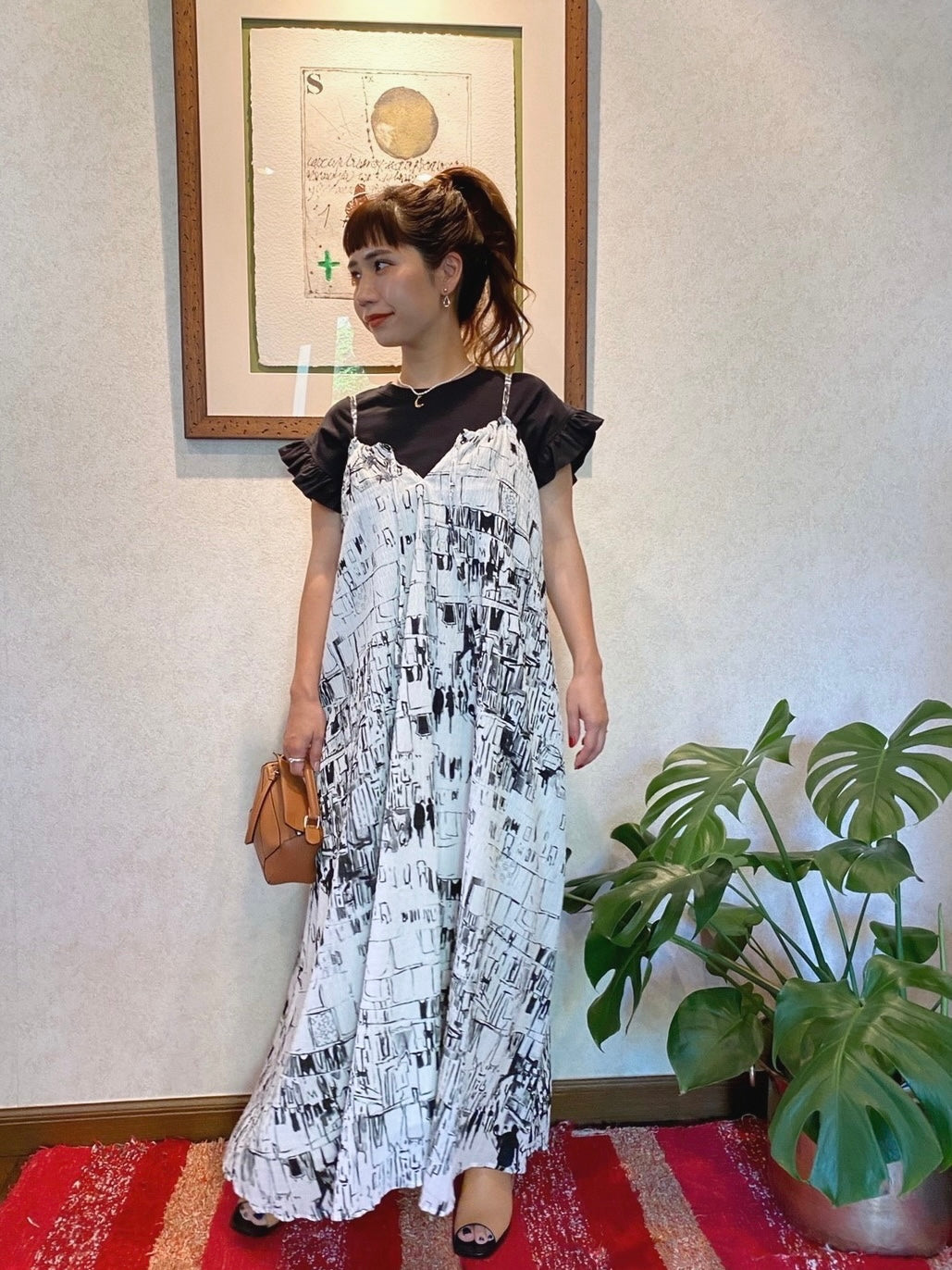 Camisole dress【BLACK & WHITE】